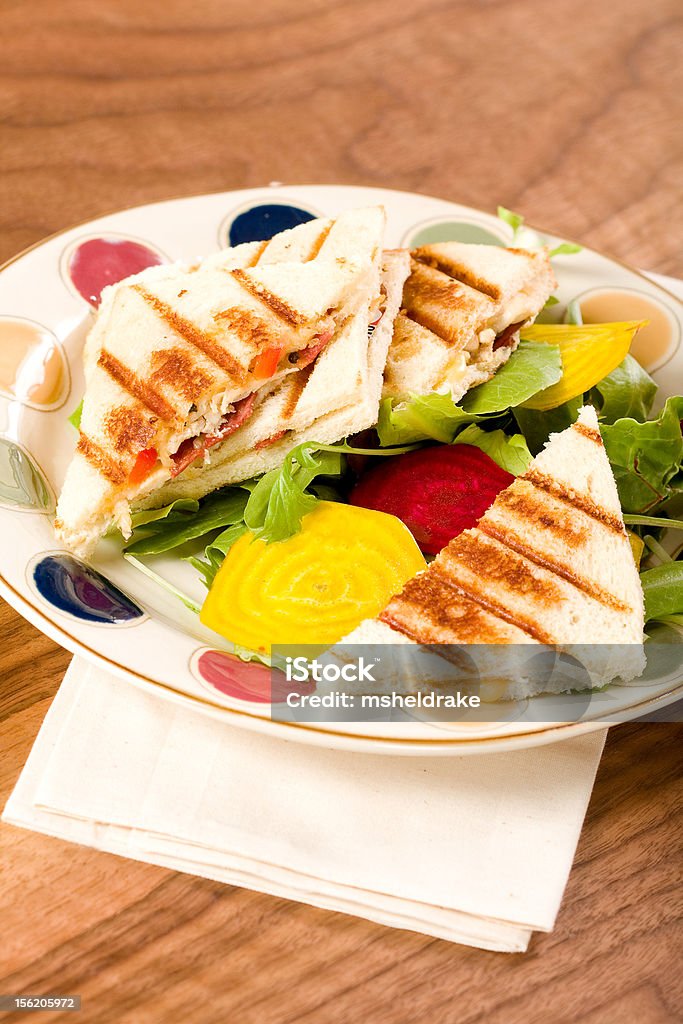 Panini mit Salat - Lizenzfrei Blattgemüse Stock-Foto