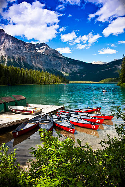 istock A beautiful view of canoes on Emerald Lake 156206001