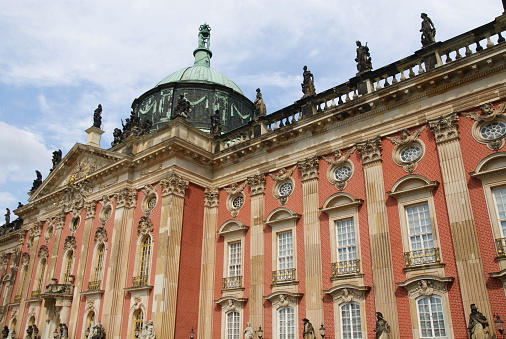 Palace in Potsdam under cloudscape, Germany.