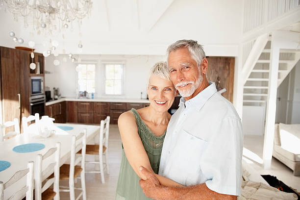 istock Happy senior couple at home 156208148