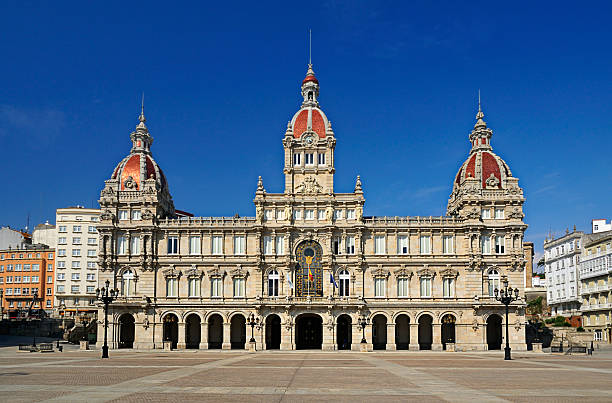 townhall ラ coruña（ガリシア-スペイン） - bandera ストックフォトと画像