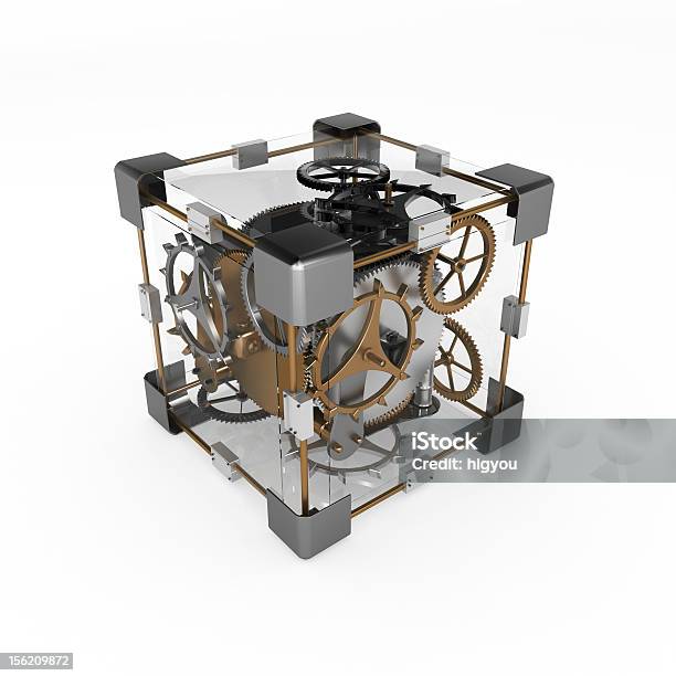 Clockwork Cube Stock Photo - Download Image Now - Intricacy, Artificial, Clockworks
