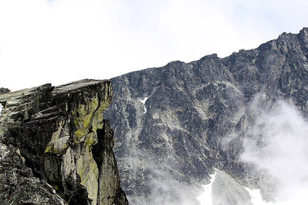 Granite Cliffs on Blackcomb Mountain stock photo