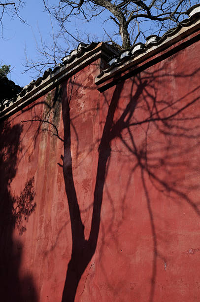 istock The red wall of temple 156210019