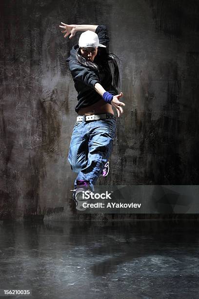 Hiphop Dancer On A Black Background Stock Photo - Download Image Now -  Acrobat, Activity, Adult - iStock