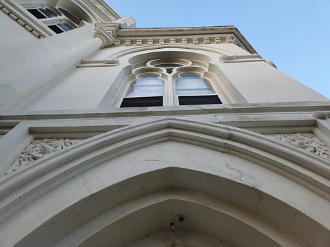 Building In Galveston Texas With Classic Architectural Arch Features