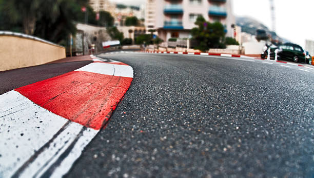 open-wheel single-seater racing car One at Monaco The open-wheel single-seater racing car line at Monaco. A nice depth of fielded shot with a nice blur about the ground. monaco stock pictures, royalty-free photos & images