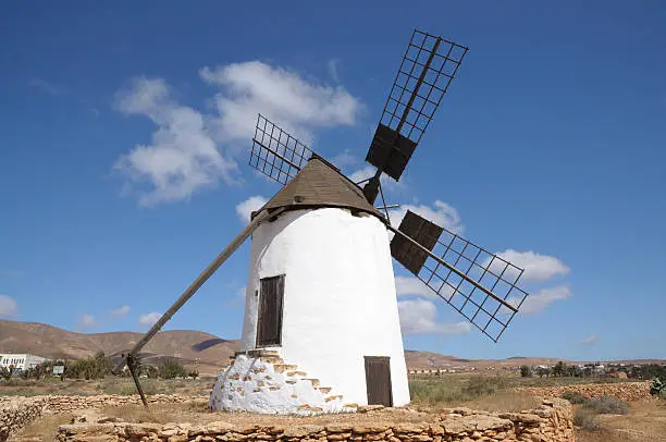Photo of Traditional Windmill on Canary Island Fuerteventura