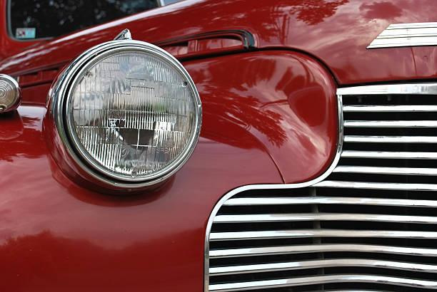 istock Classic 1940 Chevy Red Sedan 156210863