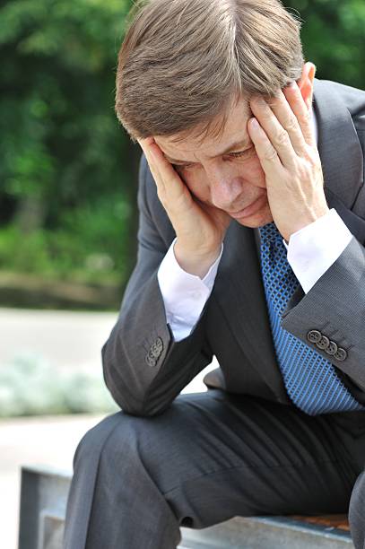 istock Depressed senior business man portrait 156211931
