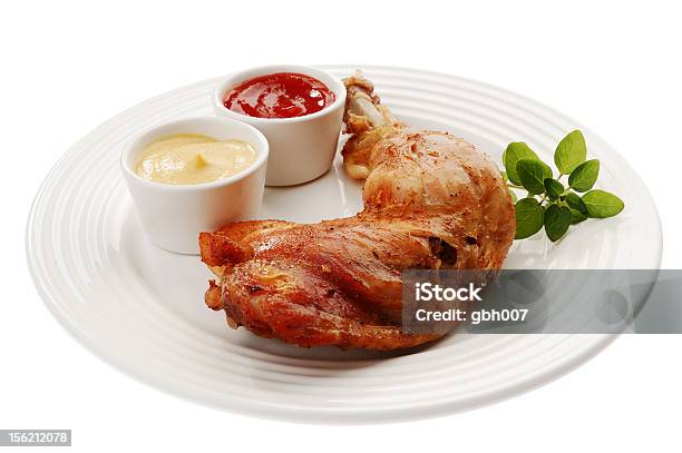 Roasted Chicken Leg Stock Photo - Download Image Now - Barbecue - Meal, Chicken Drumstick, Chicken Meat