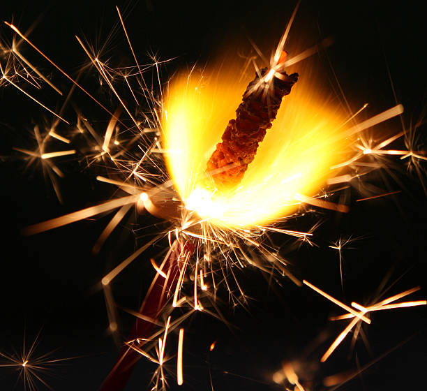 Fourth of July Fireworks Sparklers stock photo