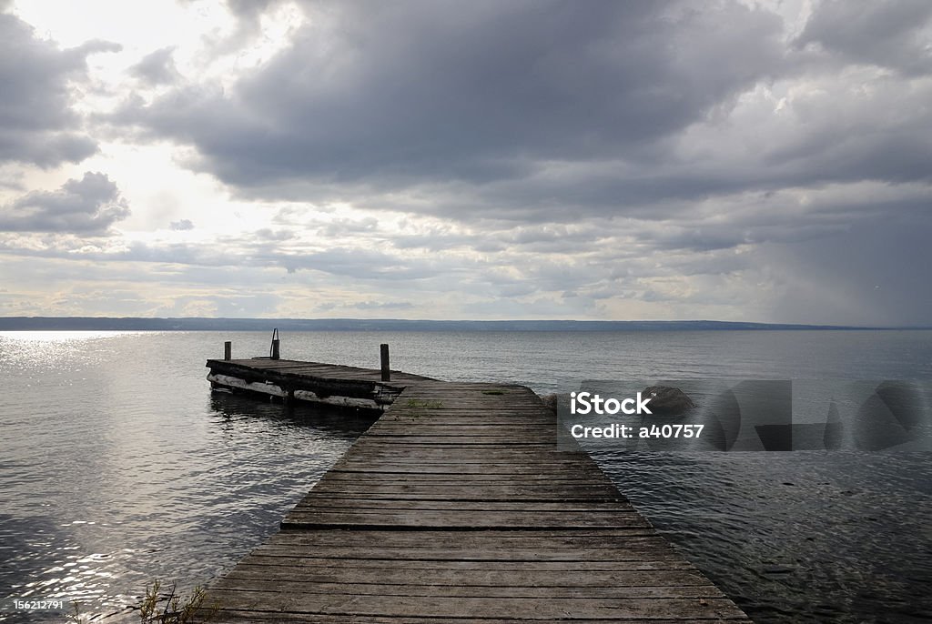 Bridge Bridge before a storm. Baltic Sea Stock Photo