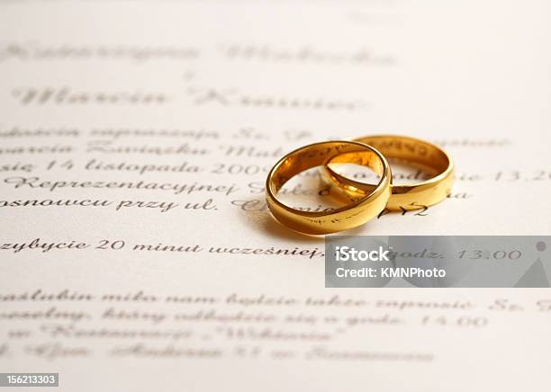 Wedding Invitation Stock Photo - Download Image Now - Celebration, Document, Elegance