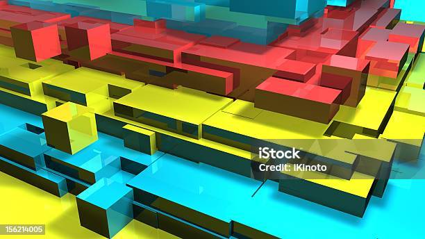 Exploded Layers Stock Photo - Download Image Now - Blue, Cube Shape, Dividing