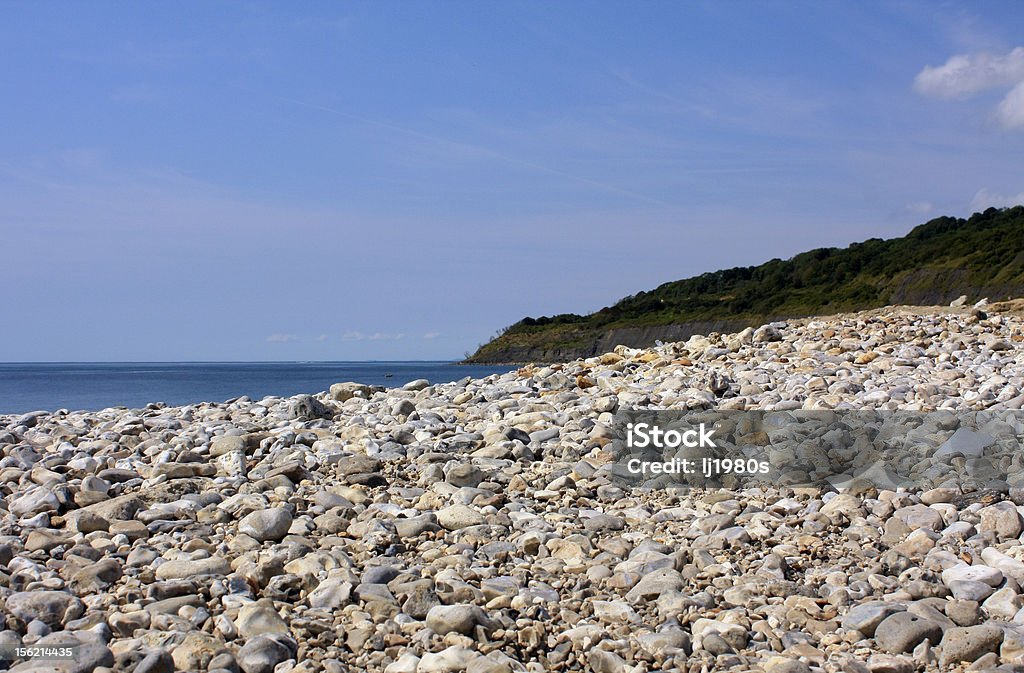 Lyme Regis the pebbly beach of the Jurassic coast of Lyme Regis, dorset Beach Stock Photo