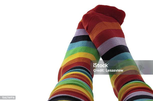 Rainbowsocken Stockfoto und mehr Bilder von Bunt - Farbton - Bunt - Farbton, Fotografie, Horizontal