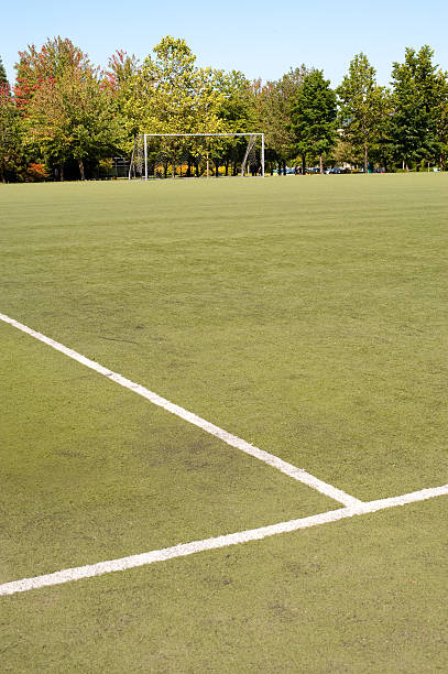 soccer field stock photo