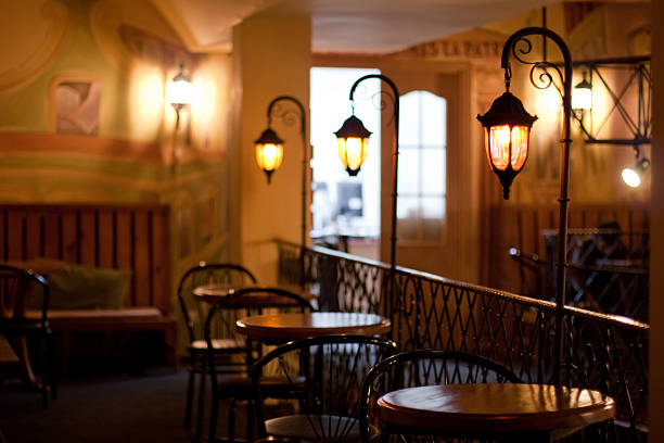 empty bar, ready for customers