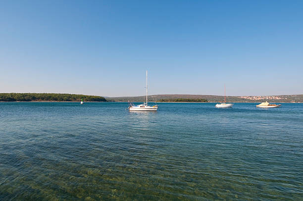 Vessels on the Adriatic sea stock photo