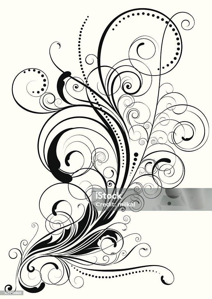 design floral Swirl - clipart vectoriel de Abstrait libre de droits