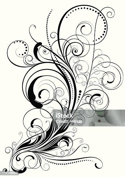 Design Floral Swirl Vecteurs libres de droits et plus d'images vectorielles de Abstrait - Abstrait, Antiquités, Art