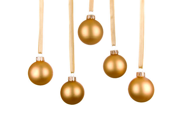 istock Gold Christmas Balls 156219281
