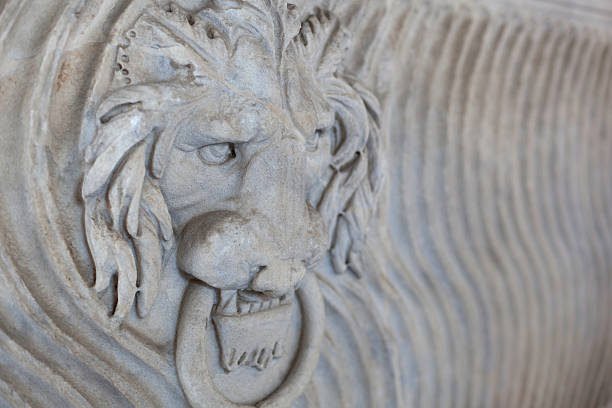 istock Sarcophagus with Lion Sculpture 156220545