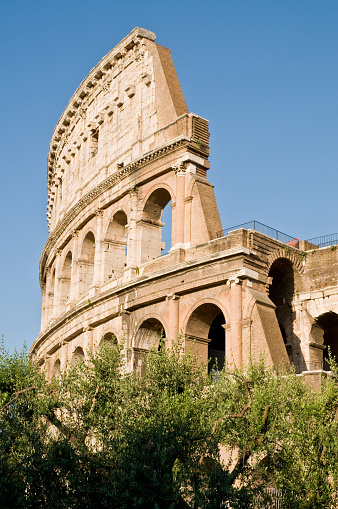 the old colosseum in the antic rome