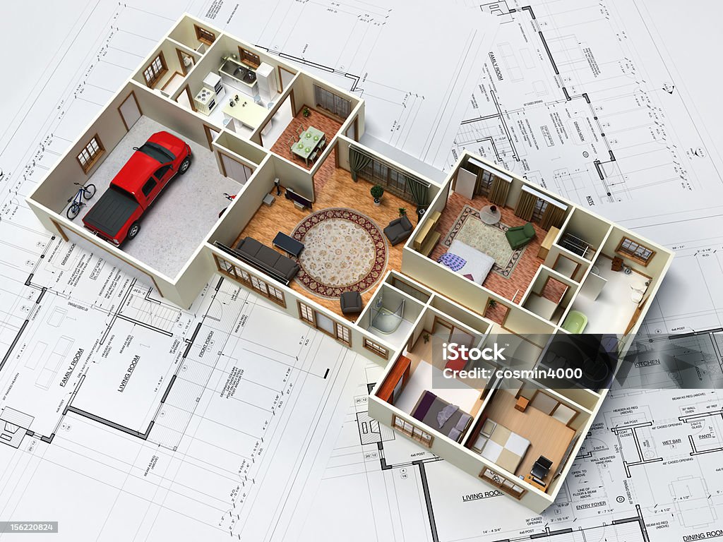 house - Foto stock royalty-free di Tridimensionale