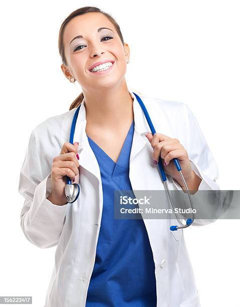 若い女性医師白で分離 - 1人のストックフォトや画像を多数ご用意 - 1人, 20代, カットアウト