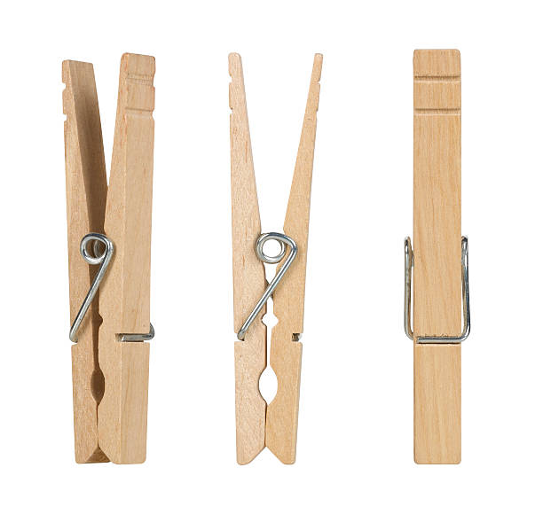 木製 clothespins - clothes peg ストックフォトと画像