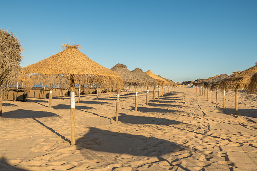 Boardwalk leading to Praia da Falésia beach, Algarve, Portugal