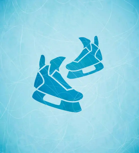 Vector illustration of Vector skates background