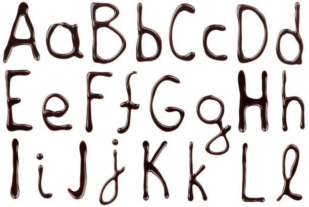 istock Letters of the alphabet made from chocolate syrup 156224434