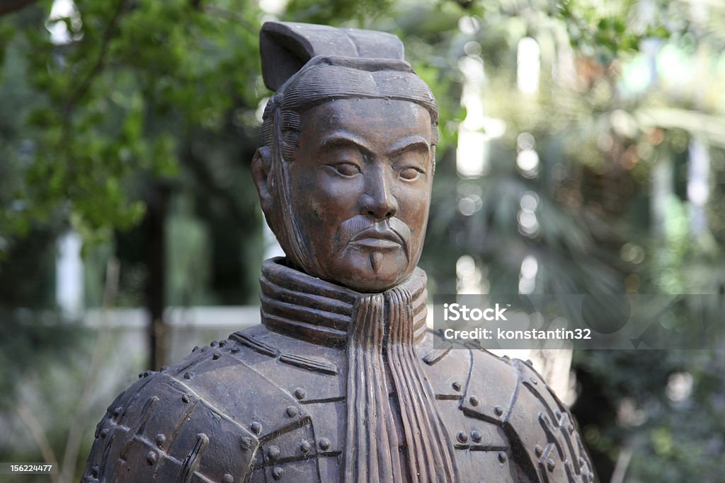 유명한 진시황 전사 시안의, 진시황릉, China - 로열티 프리 조각상 스톡 사진