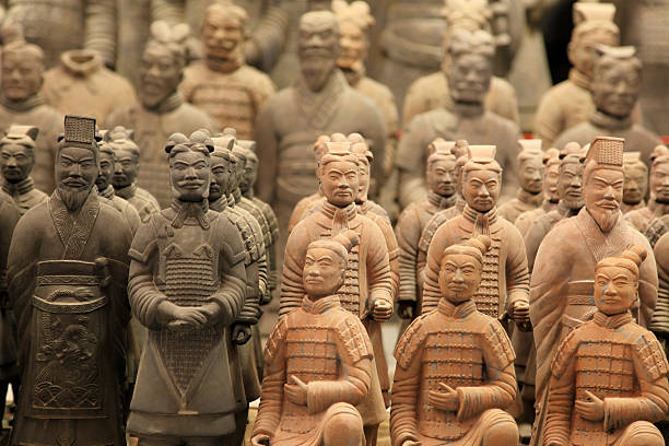 famous terracotta warriors in XiAn, Qin Shi Huang's Tomb, China famous terracotta warriors in XiAn, Qin Shi Huang's Tomb, China qin dynasty stock pictures, royalty-free photos & images