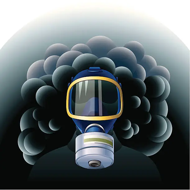 Vector illustration of Gas mask