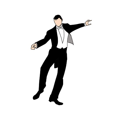 A male dancer is doing tap dancing.