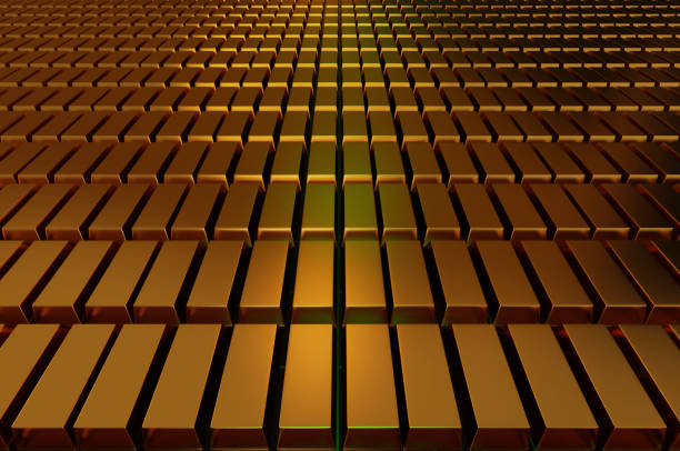 istock 3D Illustration , Stack close-up Gold Bars . Concept of wealth 1562293241