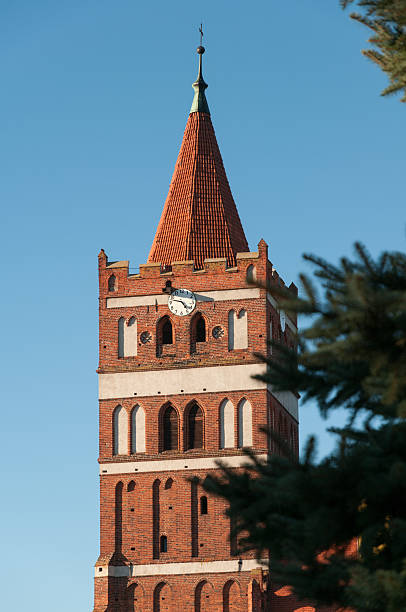 church of st george w pravdinsk (wcześniej friedland). kaliningr - pravdinsk zdjęcia i obrazy z banku zdjęć