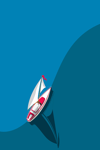 Sailing yacht template,  vector illustration