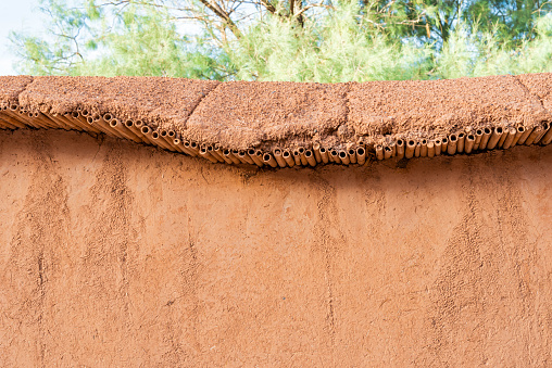 Clay wall. Morocco, Africa.