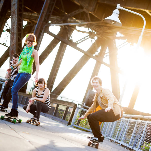 istock Friends with Skateboards Having Fun 156250437