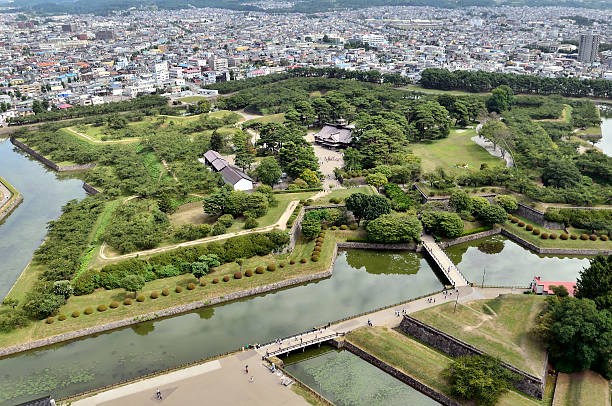 istock Landscape visible from the tower Goryokaku. 156250522
