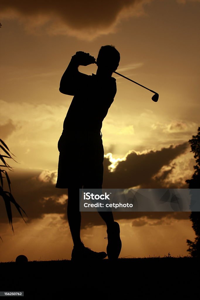 Tramonto da Golf - Foto stock royalty-free di Composizione verticale