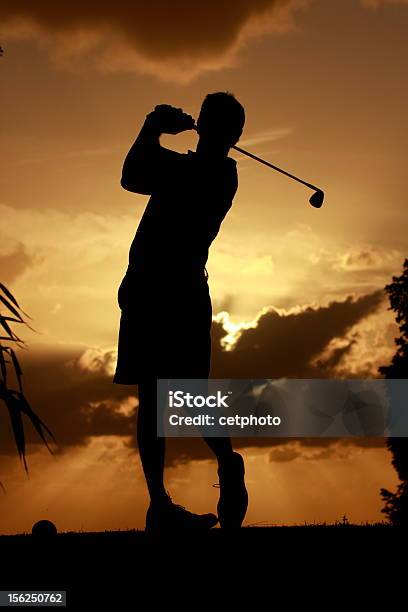 Pôr Do Sol De Golfe - Fotografias de stock e mais imagens de Bola - Bola, Bola de Golfe, Desporto