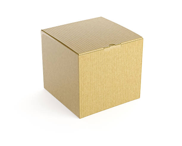 Brown box. stock photo