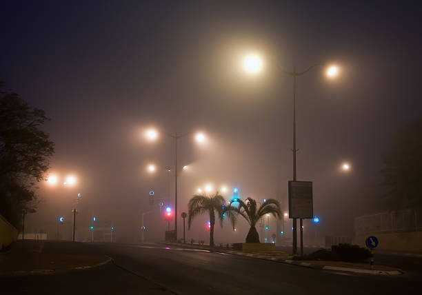 istock Fog in the city at night. 156251479
