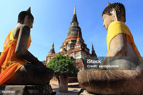 Buddhastatue Und Tempel Wat Yai Chai Mongkol Stockfoto und mehr Bilder von Architektur - Architektur, Arrangieren, Asien